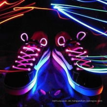 Faseroptische LED blinkende Schuh-Spitze-Bindung für Party-Tanz